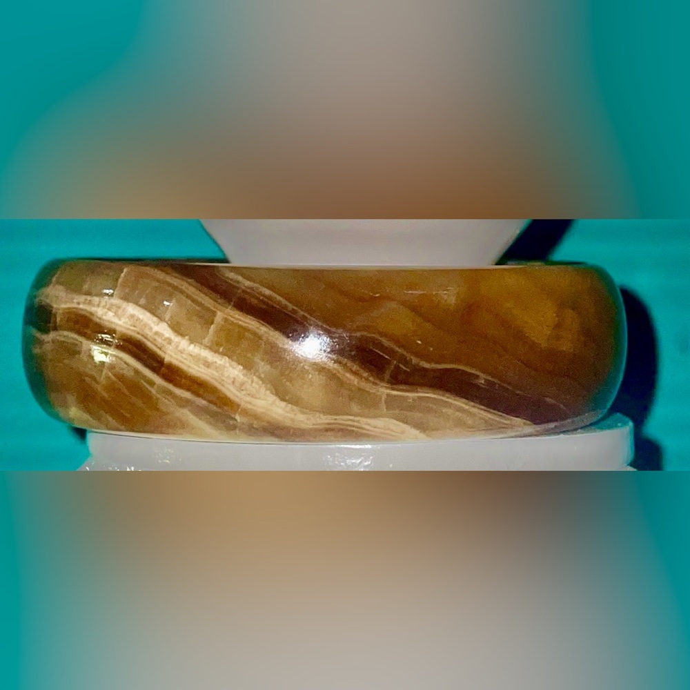 Solid Agate Bangle Bracelet - image 1